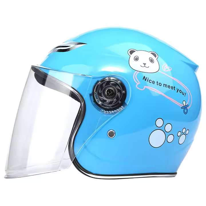 Casco Para Niños Con Patrón De Dibujos Animados Anti Caída Seguridad En Cuatro Estaciones Protección Para Motocicleta Casco De Carcasa De ABS Unisex - 1