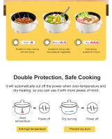 Cocina Eléctrica Individual/Doble Capa 220V Sartén No Adherente Para 1-2 Personas Olla De Arroz Y Hot Pot Electrodomésticos De Cocina - details 8