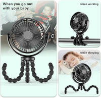 Ventilador plegable de escritorio USB, miniventrador de Mano para cochecito de Bebe al Aire Libre, Silencioso, Pequeño, múltiple, pulpo, Verano - details 5