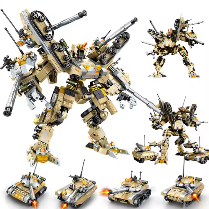 SEMBO 1094pcs Modelo De Robot Transformable De Tanque Juguetes Para Niños Bloques De Construcción MOC Vehículo Militar Mecha Bricks Regalos Para Niños - 1