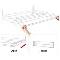 Tendedero de pared para interiores, hogar, dormitorio, baño, percha retráctil, percha fija estirable, almacenamiento de toallas y ropa60cm - details 2