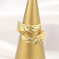 Encanto Anillo de lazo para mujer, estilo elegante, chapado en cobre de 14 quilates, con flor. - details 22