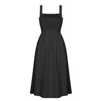 Vestido Midi Vintage Para Mujer Sin Mangas Floral Sólido A-Line Swing Casual De Verano Con Aros Vestido Midi De Flores Sólidas Para Mujer - details 4