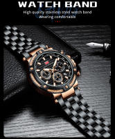 Reloj De Pulsera De Cuarzo MINI FOCUS Para Hombre Con Cronógrafo Y Manos Luminosas Acero Inoxidable Bisel Redondo Resistente Al Agua - details 12