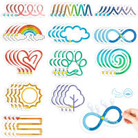 48PCS Pegatinas Sensoriales Para Calmar La Ansiedad Con Textura Rugosa Antiestrés Y Táctil Estimulantes De Toque Para Adultos Y Niños - details 0
