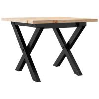 vidaXL Mesa de centro marcoxmadera maciza pino y hierro 40x40x35 cm Mesita de Salón o Comedor o Auxiliar Mesa de Café Meuble Salón - details 0