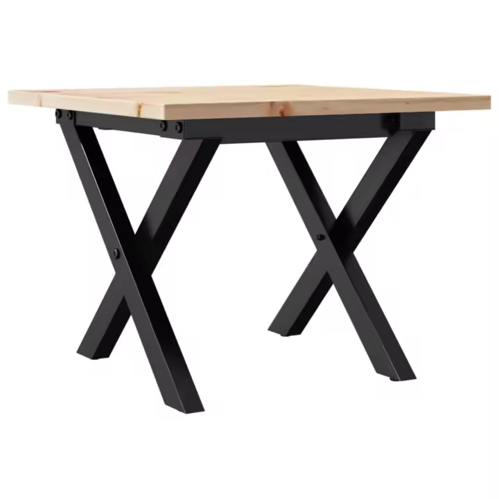 vidaXL Mesa de centro marcoxmadera maciza pino y hierro 40x40x35 cm Mesita de Salón o Comedor o Auxiliar Mesa de Café Meuble Salón - 1