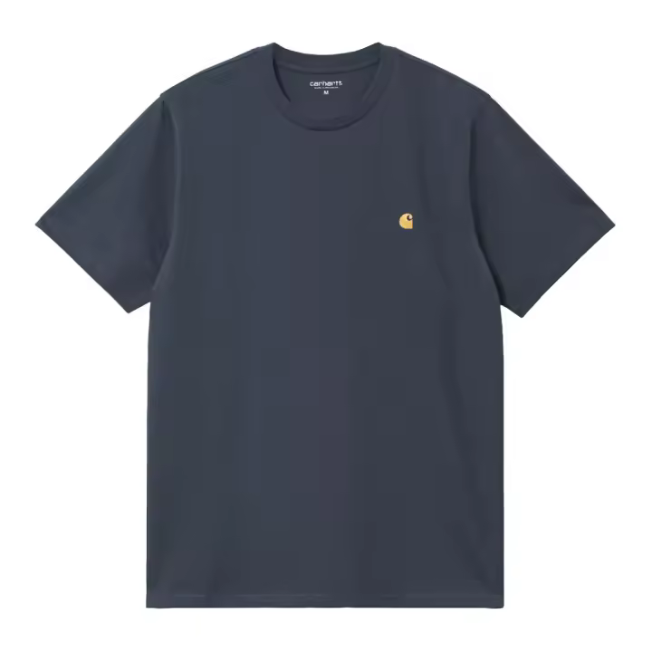 Camiseta Carhartt Azul S/S Chase T-Shirt Dusky Blue Ajuste Holgado - 1