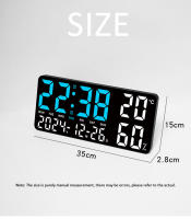 Reloj De Pared Digital Con Luz Atmosfera Y Control Remoto Mostrador LED Grande Multifuncional Con Alarmas Y Display De Temperatura Y Humedad - details 8