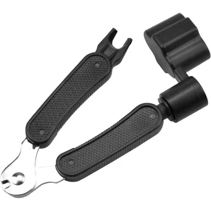 Guitar String Winders Tool 3-In-1 Multifunctional Guitar Tool String Cutter Guitar String Pin Puller Guitar Bridge Pin Puller  (Black) - 1
