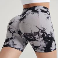 Shorts De Yoga Para Mujer Con Estampado De Tie-Dye High Elasticidad Shorts Deportivos Push up Para Gimnasio Correr Y Fitness Leggings Cortos Sin Costuras De Nylon - details 17