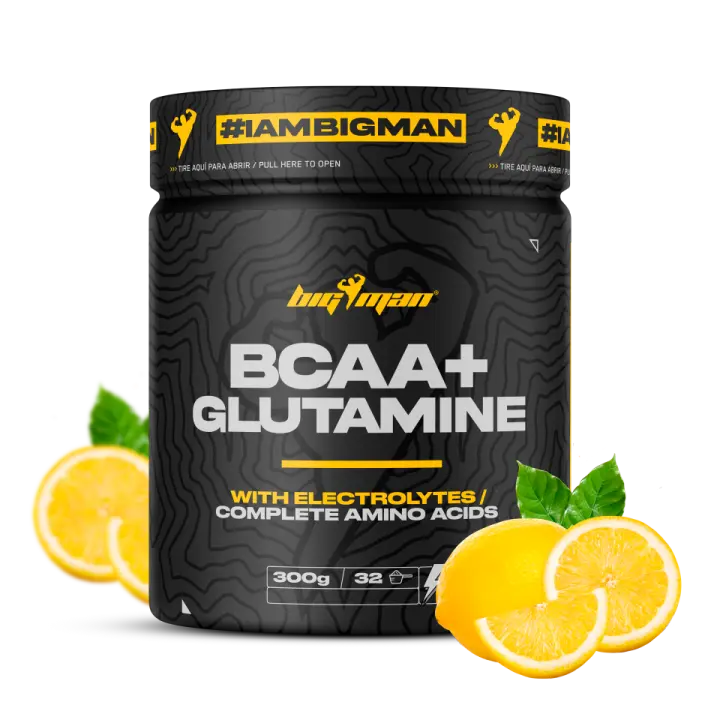 Pack BigMan  Bcca & Glutamina + Electrolyte 300Gr  + Multivits 30 Caps + Shaker "REGALO"  Aminoácidos Essenciales Con Carga de Minerales  Recuperación Muscular  Recuperación Muscular - 1