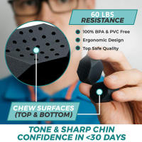 Entrenador De Mandíbula 2pcs 50/60Lbs Redefine Jawline Trainer Elimina Double Chin Facial Chew Bite Muscular Anti-stress Equipo De Fitness Para El Rostro Material De Silicona - details 7