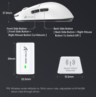 Nuevo Ratón Bluetooth Inalámbrico Attack Shark R6 Tres Modos Silencioso Ligero Para Esports Paw3950 Con Resolución De 42000 - details 21