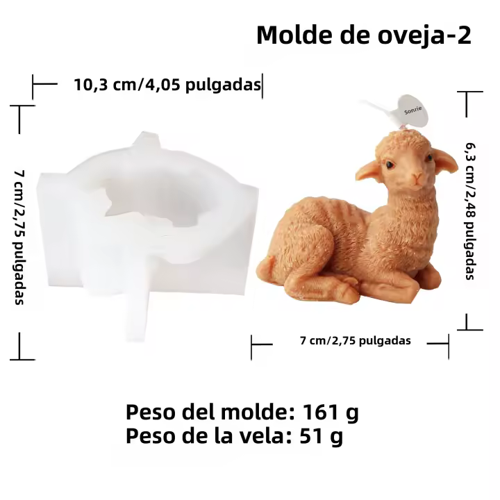 Molde De Silicona 3D Para Candles Y Artesanía En Forma De Cabeza De Ciervo Sika Oveja Erizo Animal Herramienta Decorativa Para Cera Aromaterapia Y Gypsum - 1