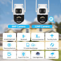Cámara De Seguridad Exterior ASECAM 12MP 6K Wifi Con Zoom 8X Pantalla Dual Detección De Humanos AI Seguimiento Automático CCTV iCSee - details 0