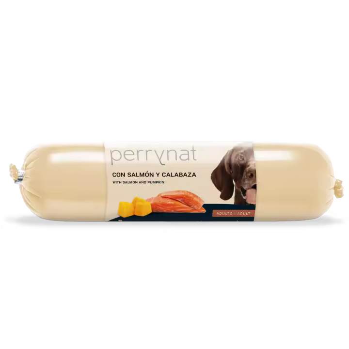 Dibaq Perrynat, comida húmeda, perro, barra Salmón y calabaza, pack 3 uds x 800 gr - 1