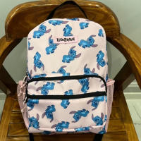 Mochila Grande Versátil De Disney Stitch Para Viajes De Ocio Y Escuela Con Compartimento Para Carrito Multifuncional Y Cable Incluido Material Nylon Unisex - details 1