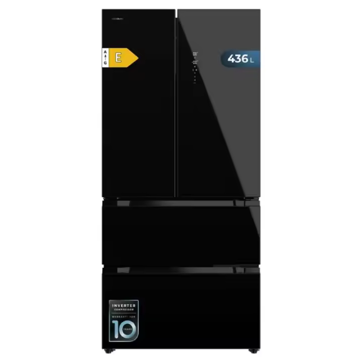 Cecotec Frigoríficos puerta francesa Bolero CoolMarket FD 436 Black Glass E - 1