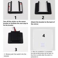 Interruptor Toque Espejo PwwQmm DC 12V 24V Para Baño Y Maquillaje LED Monocromático Tricolor Sin Electrodo Ajustable Y Dimming - details 3