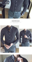 Camisa Larga De Manga Para Hombre Clásica Estampada Primavera Moda Casual Negocios Boda Tendencia Cuello En V Polyester - details 12