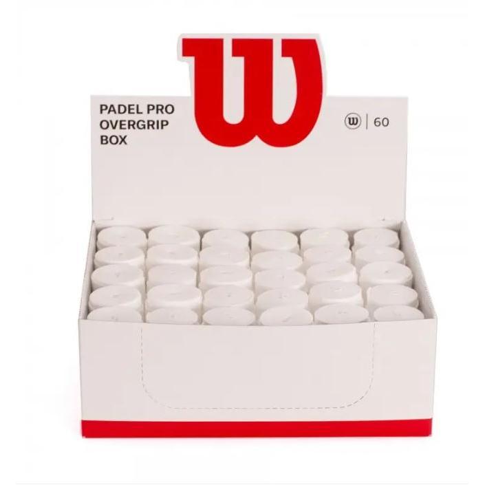 Pack 60 Overgrips Wilson Pro Blanco para Pádel - Máximo Agarre y Durabilidad