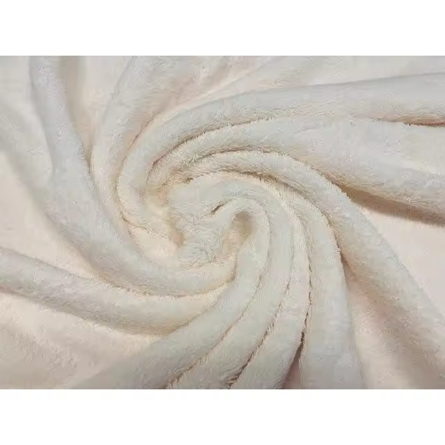 tela de rizo, color crudo, tela de toalla, algodón 100%, albornoces, cambiadores, tela por metros, 1 metro x 160 cms, - 1