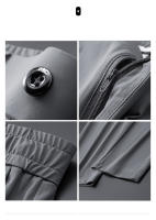 Pantalones Casuales Para Hombre Verano Delgados Elásticos Cintura Media Negro Gris Azul Estilo Clásico Coreano Formal Con Bolsillos - details 6