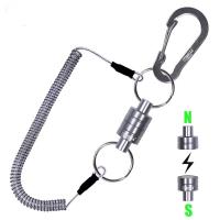 Soporte De Retención Magnético Con Correa Enrollada Herramientas De Pesca Fuerte Imán Hebilla De Cierre Rápido Anticaída Accesorios De Cuerda - details 0