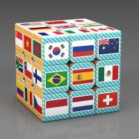 Cubo Mágico 3x3x3 Con Patrones De Banderas Juguete De Puzzle Para Niños Regalo Educativo Desafío Mental Plástico Magnético - details 5