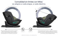 MS BabyWorld MILOS | Silla de coche I-Size Grupo 0/1/2/3, 40-150cm | Isofix y Top Tether Desde nacimiento hasta los 12 años–0–36kg | A contramarcha hasta los 18kg | Giratoria 360º Universal - details 7