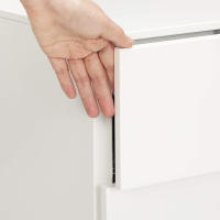 Archivador de acero con ruedas y cierre, 3 cajones para documentos de oficina, 39x45x55 cm, premontado, disponible en negro o blanco mate - details 2