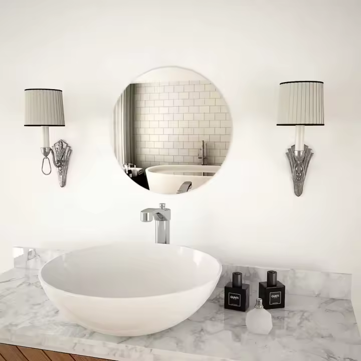 Espejo de pared redondo vidrio 40 cm - 1