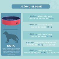 PawHut Piscina Plegable para Perros Gatos Ø80x20 cm Bañera Portátil para Mascotas PVC Antideslizante Múltiples Usos para Interiores y Exteriores - details 3