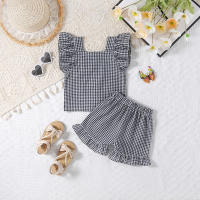 Conjunto De Verano Para Niños Y Niñas Con Chaleco Sin Mangas Camisa Y Shorts Estilo Casual Y Moda Material De Algodón Unisex - details 2