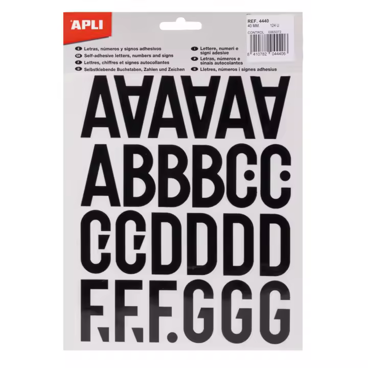 Apli Letras adhesivas mayúsculas 40 mm - 1