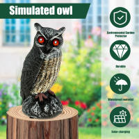 Iltar Solar Fake Owl Repelente De Pájaros Con Modos De Funcionamiento Dual Y Ojos Rojos Destellantes Para Jardín Material PE - details 4