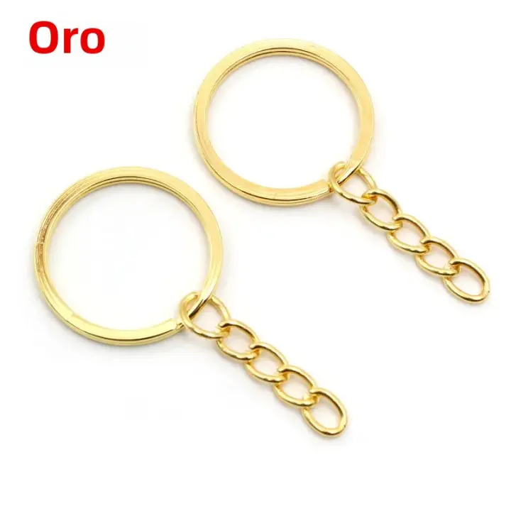 Llavero De 20 Piezas En 6 Colores Plateados Largo 50mm Anillo deSplit Llaveros De Moda Para Hombres Y Mujeres Accesorios De Llaves - 1