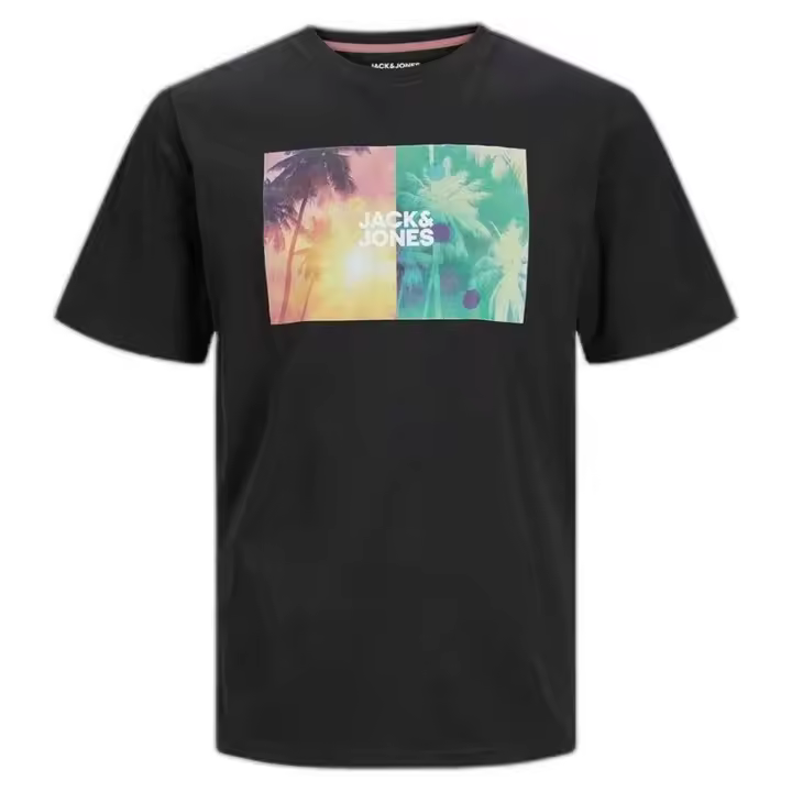Camiseta Manga Corta marca Jack & Jones modelo 12247982-Black para hombre en color negro - 1