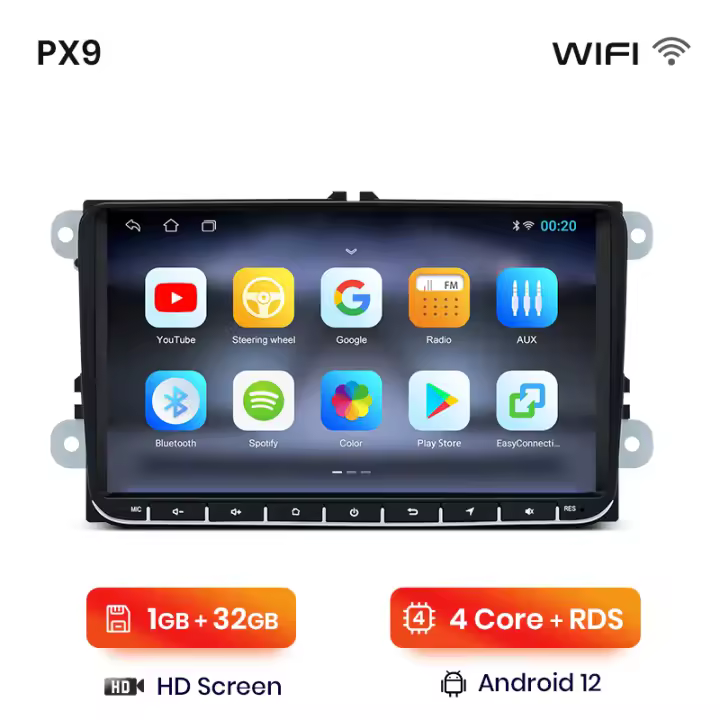 AWESAFE inalámbrico CarPlay Android Auto Radio para Volkswagen, VW, Passat B6, B7, CC, Tiguan, Touran, GOLF, POLO coche reproductor multimedia GPS 2 din autoradio volante controles RDS Bluetooth - 1