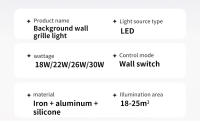Lámpara De Pared Moderna En Forma De C LED Minimalista Para Decoración De Hogar Sala De Estar Dormitorio Pasillo Oficina Instalación En Pared Material Aluminio Negro - details 17