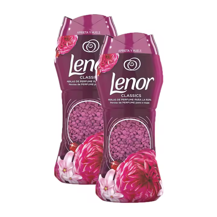 LENOR 2 unidades UNSTOPPABLES suavizante ropa perlas perfume #jasmine 210 gr - 1