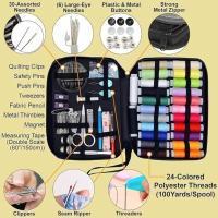Complete kit de costura with Hilos, Agujas, Tijeras, botones de Caja, portáthil, Viajes, bricolaje, borde, juego de herramientas de Costa - details 1