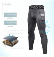 Mallas de compresión para hombre, medias deportivas secas y frescas para correr, pantalones de ciclismo con parte inferior de capa Base para entrenamiento, entrenamiento atlético, gimnasio - details 3