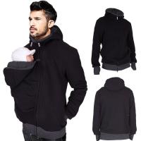 Chaqueta con bolsillo de canguro para papá y bebé, sudadera con capucha para hombre, sudaderas cálidas - details 1