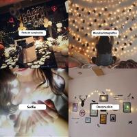 Cadena De Luces De 5M Con 50LED En Color Blanco Cálido Para Decoración Con Cable De Cobre Incluido Instalación Self-Contained - details 6