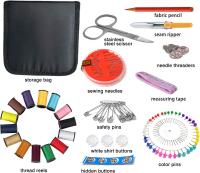 Kit de costura de viaje, 94 piezas de suministros de costura Premium de bricolaje, kits de costura pequeños para adultos, principiante, aguja e hilo, viaje y emergencia - details 0