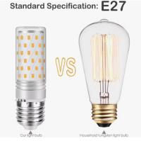 Bomba LED tipo maíz E27 12W 3000K Blanco cálido equivalente a 120 W 1200 LM No regulable AC220-240 V, paquete de 4 - details 1