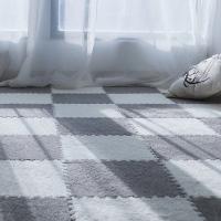 16Pcs Alfombras De Tela Suave De 30x30cm Para Dormitorio Alfombras De Bordes Colocables Y Lavables Para Piso De Madera Alfombras De Ventana De Espuma Cortada - details 27