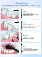 INSMART Limpieza Dental Portátil Agua Aireadora 300ML Con 6 Brocas Diferentes Blanqueamiento De Dientes Flosser De Agua Pulso Recargable IPX7 Para Adultos - details 4